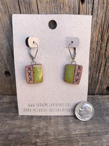 Lime green earrings